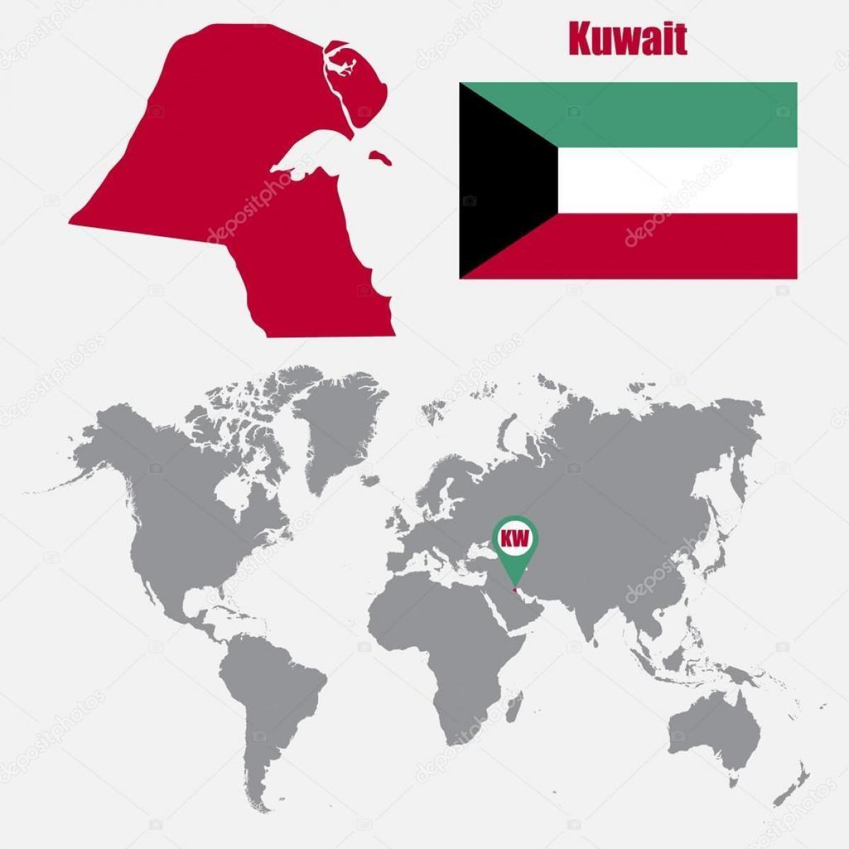 Кувейт на карті світу карта