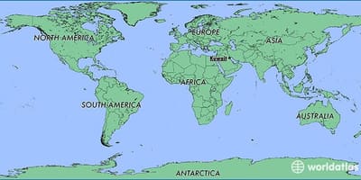 Карта світу в Кувейті