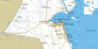 Місто Кувейт карта автомобільних доріг